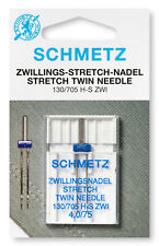 Schmetz Stretch Ball Point Twin Needle 130/705HS ZWI Home Machine - 25/75, 40/75