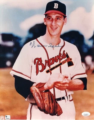 Warren Spahn Signed Autographed 11X14 Photo Braves Smiling Pose JSA AW17677 - Image 1 of 2
