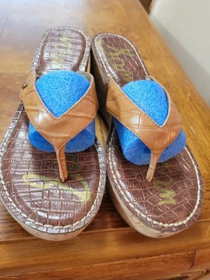 Sandalias gruesas de tacón de cuña de corcho nuevas sin caja de Sam Edelman talla 10. Foto 1 de 4