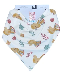 NUEVO CON ETIQUETAS ~ NUEVO Babero de dentición Carter's Bird Print Bandana - Resistente al agua - Imagen 1 de 1