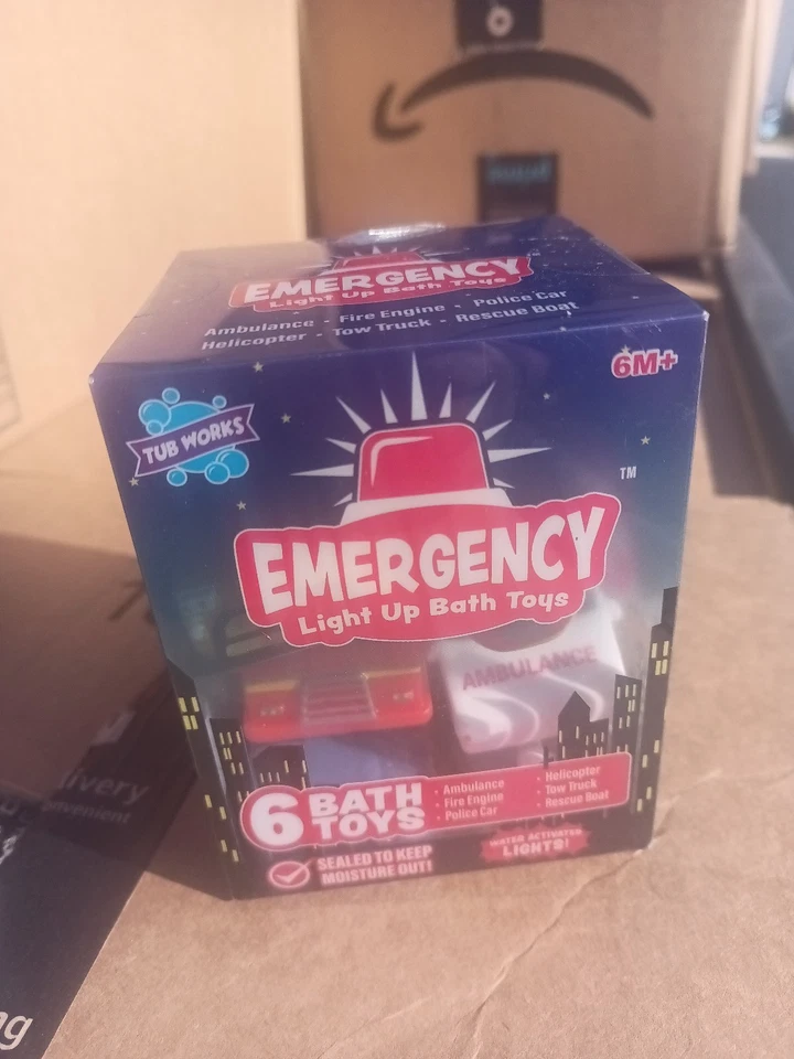® Emergency™ 汽车点亮浴玩具,6 包 | 水激活照明玩具... — 第 1/1 张图片