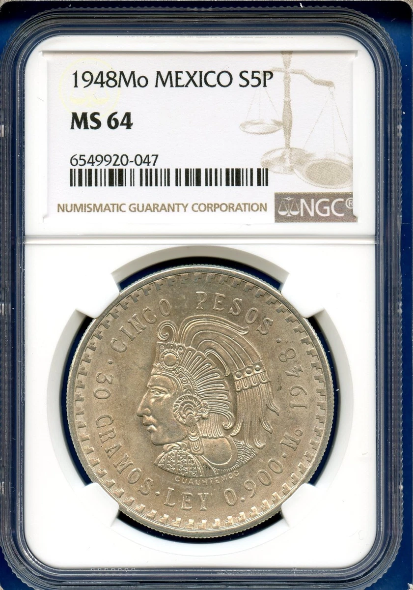 5 Pesos 1948 Year Silver Mexican Coins (1905-Now) for sale | eBay