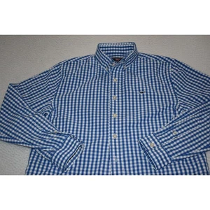 Vineyard Vines Whale Dress Shirt Boys Teens Size Large 16 Cotton Blue Plaids - Picture 1 of 6