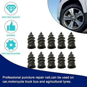 10X/SET Large/Small Car Vacuum Tire Repair Tools Kit Tubeless Rubber Nails S/L - Picture 1 of 12