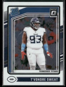 2024 Donruss Optic #295 T'Vondre Sweat Tennessee Titans Rated Rookie RC - Picture 1 of 2