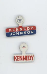 President John Kennedy Lyndon Johnson 1960 Campaign Pins JFK - Picture 1 of 1