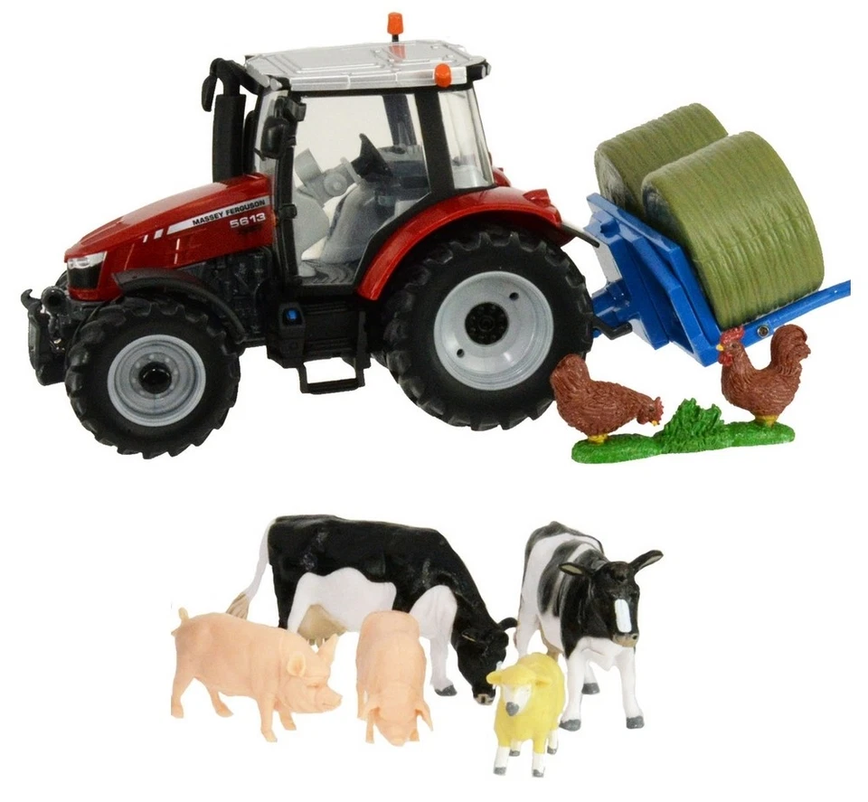 GRAN Bretaña, massey-ferguson 5612 con accesorios y animales, 1/32, BRI43205 Foto 1 de 1