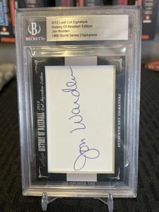 2012 Leaf History of Baseball Cut Signature Edition Jon Warden Auto - Picture 1 of 2