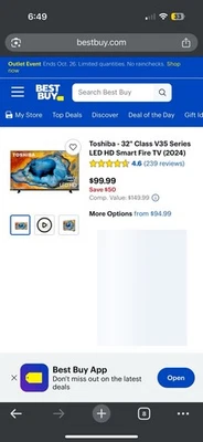 Toshiba - 32" Class V35 Series LED HD Smart Fire TV (2024) - Image 1 of 3