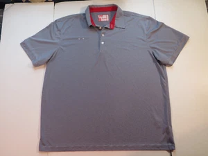 Chik Fil A Oobe Employee Work Striped Polo Shirt sz 2XL XXL White Navy - Picture 1 of 6