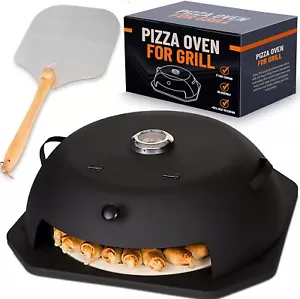 Pizza Oven For Grill Top Pizza Maker Outdoor Kit Cooking Stone Peel Backyard BBQ - Picture 1 of 2
