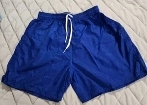 Vintage Don Alleson Athletic Royal Blue Soccer Shorts Youth Size M 22" Retro 80s - Picture 1 of 6