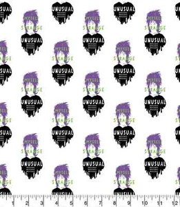 Beetlejuice Lydia I MYSELF AM STRANGE AND UNUSUAL Cotton Fabric BTY 36" x 44" - Picture 1 of 1