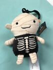 Plush Costume Critters White & Black Stuffed Mummy Skeleton Backpack Clip or Key