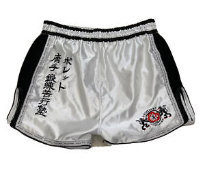 Morgan Muay Thai Kick Boxing MMA Fighting Shorts Size XL White Mens Shorts