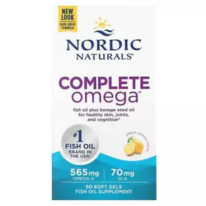 Nordic Naturals, Complete Omega, Lemon, 60 Soft Gels - Bild 1 von 2
