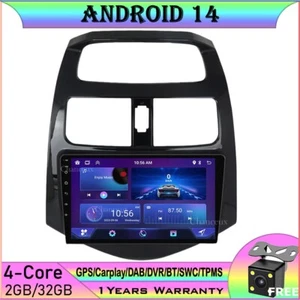 9"Android 14 Head Unit Radio GPS SatNavi DAB BT Stereo For Chevrolet Spark 10-14 - Picture 1 of 12