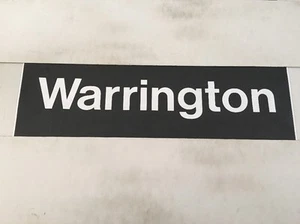 Blackburn Destination Bus Blind Feb1996 (33") -2 # Warrington - Picture 1 of 1