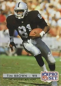 1992 Pro Set Tim Brown #210 Los Angeles Raiders Hall of Fame Wide Receiver - Image 1 of 2