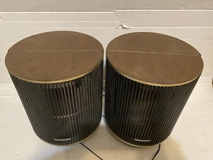 Vintage PAIR PANASONIC SB-84 BARREL Round SPEAKERS MID CENTURY MODERN Made Japan - Picture 1 of 3
