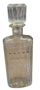 vintage mid century modern Glass Whiskey Decanter 12 in - Picture 1 of 10
