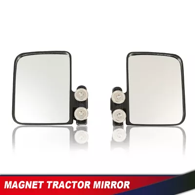 Pair 228lb Rated Magnetic Mirror Tractor View Mirrors For Kubota John Deere 2PCS - Image 1 of 4