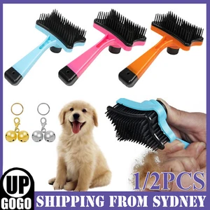 Pet Dog Cat Grooming Comb Brush Tool Gently Removes Loose Undercoat Knots Mats - Picture 1 of 15