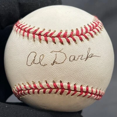 Estuche cubo transparente con autógrafo firmado por Alvin Punto Dulce Oscuro LL Rawlings Ball Foto 1 de 4