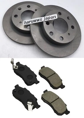 For Suzuki 1991-1998 Cappuccino EA11R EA21R Rear Brake Rotors Pads Set KEI JDM - Image 1 of 4