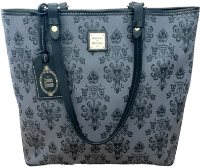 NOVA Bolsa Tote Disney Dooney & Bourke Haunted Mansion Papel de Parede Cinza - A - Imagem 1 de 4