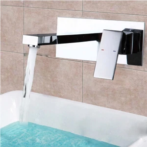 Grifo empotrado grifo de baño grifo de pared lavabo baño mezclador monomando - Imagen 1 de 12