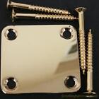 Gold plated neck plate and screws for electric guitar NEW 47x50mm TL ST LP bass
