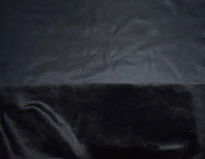 BLACK  SHORT PILE FAUX FUR  POLYESTER FABRIC     30X60 INCHES - Image 1 of 4