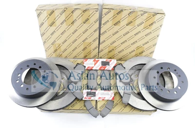 KIT DE ROTORES Y PASTILLAS DE FRENO DELANTEROS Y TRASEROS ORIGINALES TOYOTA 4RUNNER 2003-2009 Foto 1 de 3
