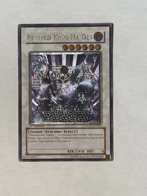 YUGIOH GREY PRINT Revived King Ha Des CSOC-EN044 Ultimate Rare 1st Edition LP - Image 1 of 4