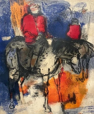 Paul Guiramand, Cavaliers, Lithographie - Bild 1 von 4