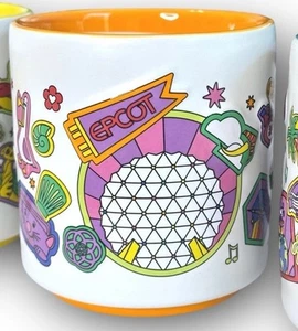 2025 Disney Parks Starbucks Landmarks Epcot Mug Figment Spaceship Earth The Land - Picture 1 of 3