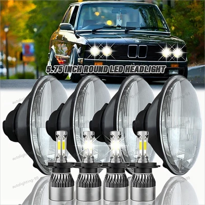 4 PIEZAS 5-3/4 5.75" LED haz alto/bajo ámbar DRL para BMW 325i 528i 535i E30 Foto 1 de 4