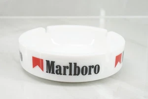 1 Marlboro Aschenbecher Weiß Porzellan ca. 14 cm Durchmesser Vintage Retro - Bild 1 von 6