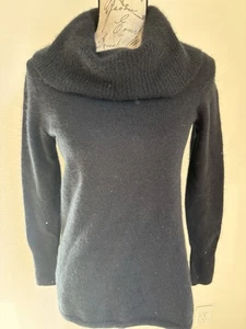 Talbots 100% Cashmere Black Cowl Neck Sweater Women’s XS Soft Cozy Knit - Picture 1 of 10