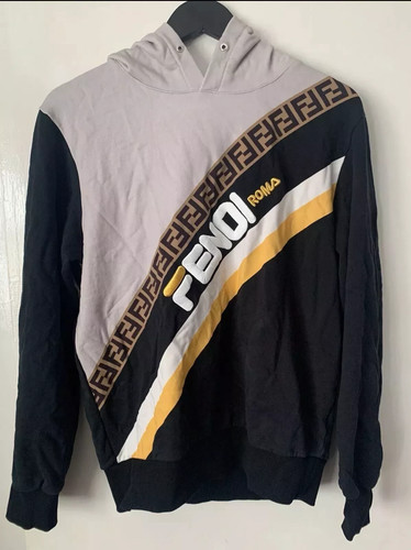 Felpa con cappuccio Fendi Roma Mania Vintage Taglia XL
