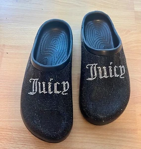 Juicy Couture Cruz Black Sparkle Women's Comfort Clogs Stylish Comfy size 9 NEW - Picture 1 of 6