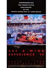 RARE,SIGNED, LIMITED EDITION, 25TH LONG BEACH TOYOTA GRAND PRIX POSTER 18" X 36"