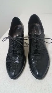 Laura Bellariva Damen Stiefeletten Oxford Schwarz Made in Italy 38,5 IT/8,5 US  - Bild 1 von 11