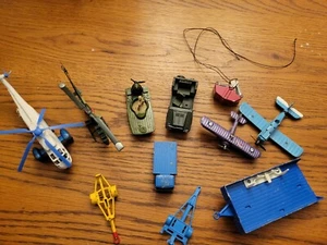 lot of 11 diecast vehicles Corgi Solido lesney Matchbox Zee toys copters cars - Picture 1 of 12