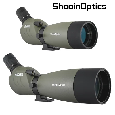 Shooin Optics 20-60x60/25-75x70 Full Optical Multilayer Coating Spotting Scope - Image 1 of 4