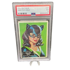 1966 Topps Batman Cards #27 Sinister Smile, Catwoman, PSA 5 Excellent - Picture 1 of 2