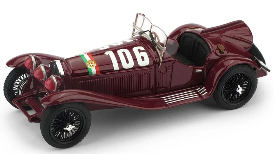 ALFA ROMEO 2300 N.106 WINNER MM 1932 B.BORZACCHINI-A.B  R078 BRUMM MADE IN ITALY - Immagine 1 di 1