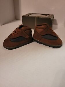 Timberland Field Crib Bootie Infant Toddler Brown Casual Boots NOUVEAUX-NE Sz 1
