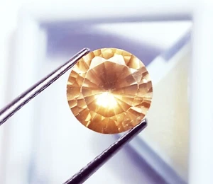 4.35 Ct Round Shape Cambodian Zircon Loose Gemstone With Free Gift - Picture 1 of 6